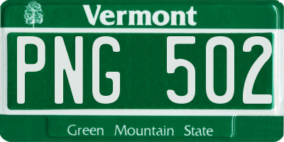 VT license plate PNG502
