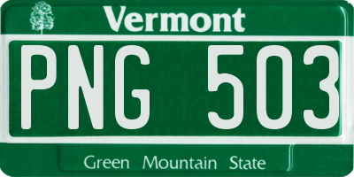 VT license plate PNG503