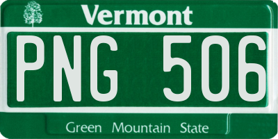 VT license plate PNG506