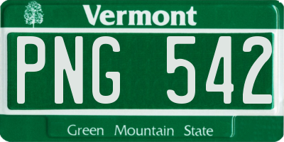 VT license plate PNG542
