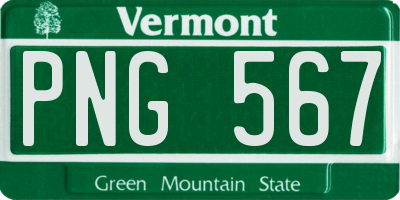 VT license plate PNG567