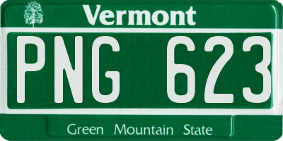 VT license plate PNG623