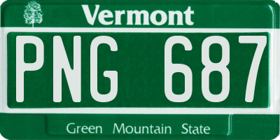 VT license plate PNG687