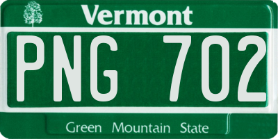 VT license plate PNG702