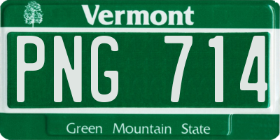 VT license plate PNG714
