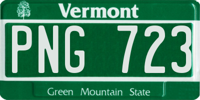 VT license plate PNG723