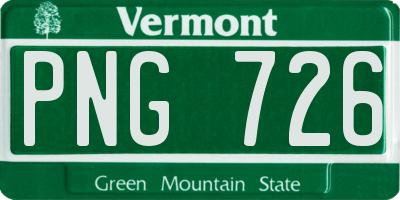 VT license plate PNG726
