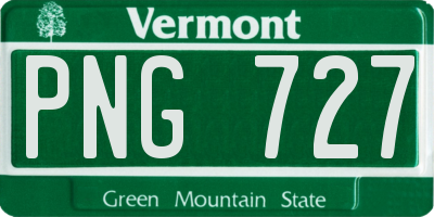 VT license plate PNG727