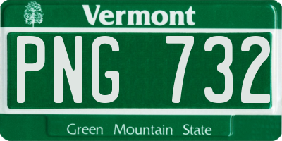 VT license plate PNG732