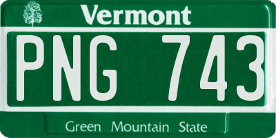 VT license plate PNG743