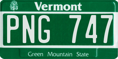 VT license plate PNG747