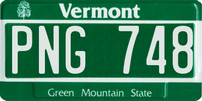 VT license plate PNG748