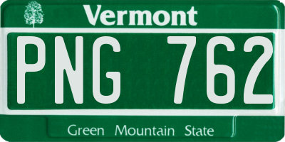 VT license plate PNG762