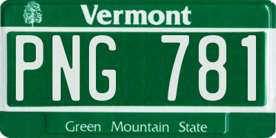 VT license plate PNG781