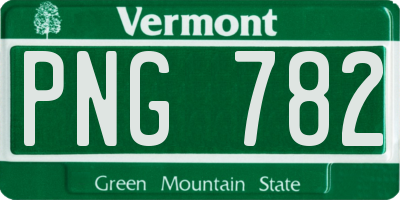 VT license plate PNG782