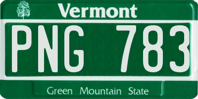 VT license plate PNG783