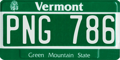 VT license plate PNG786