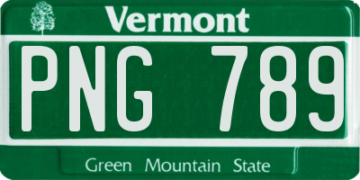VT license plate PNG789