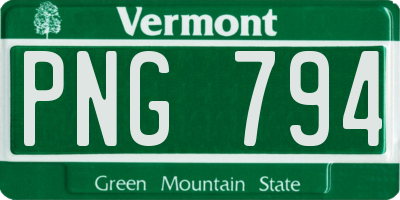 VT license plate PNG794