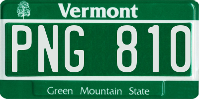 VT license plate PNG810
