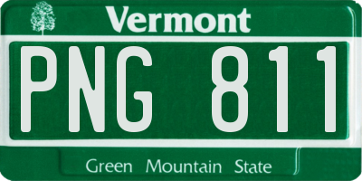 VT license plate PNG811