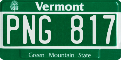 VT license plate PNG817