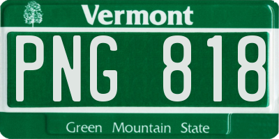 VT license plate PNG818
