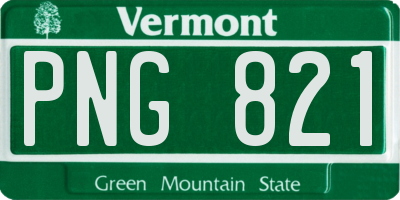 VT license plate PNG821
