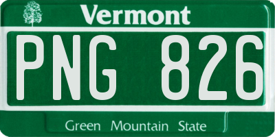VT license plate PNG826
