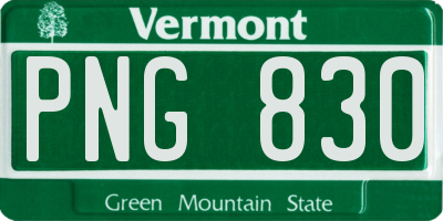VT license plate PNG830