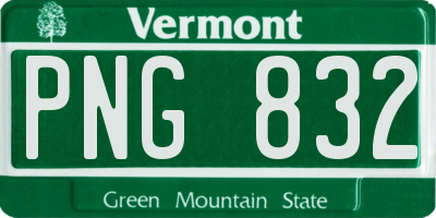 VT license plate PNG832