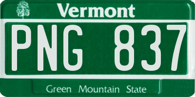 VT license plate PNG837