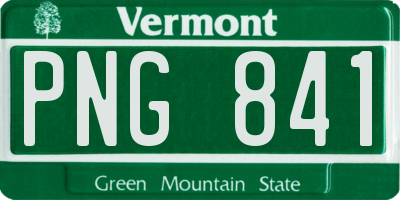 VT license plate PNG841