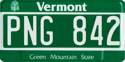 VT license plate PNG842