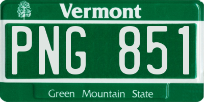 VT license plate PNG851