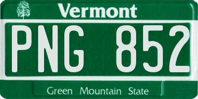 VT license plate PNG852