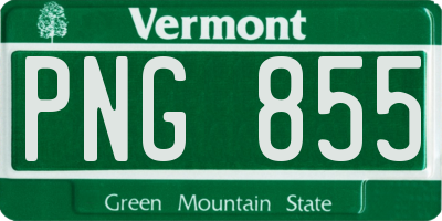 VT license plate PNG855