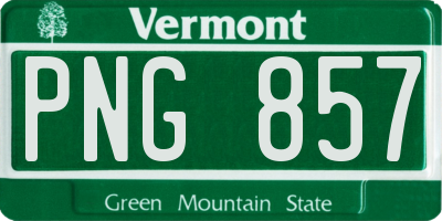 VT license plate PNG857