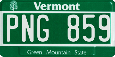 VT license plate PNG859