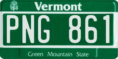 VT license plate PNG861