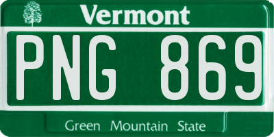 VT license plate PNG869
