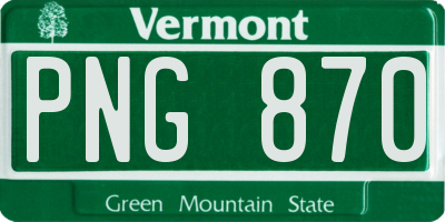 VT license plate PNG870