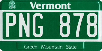 VT license plate PNG878