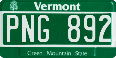 VT license plate PNG892