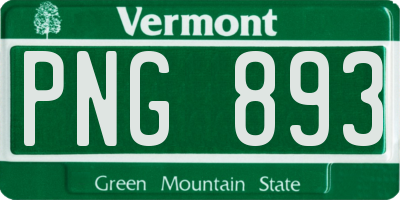 VT license plate PNG893