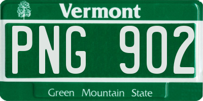 VT license plate PNG902