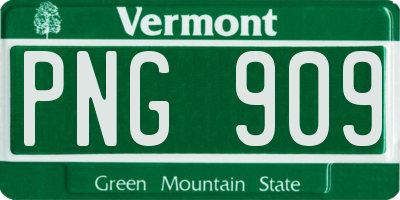 VT license plate PNG909