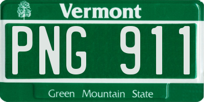 VT license plate PNG911