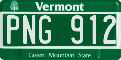 VT license plate PNG912