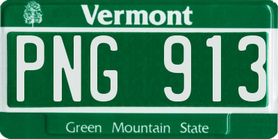 VT license plate PNG913
